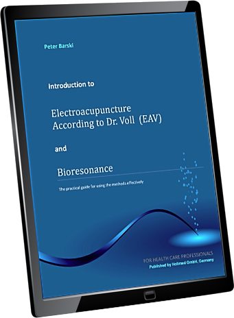 Link to table of contents Book cover EAV/Bioresonance on tablet PC